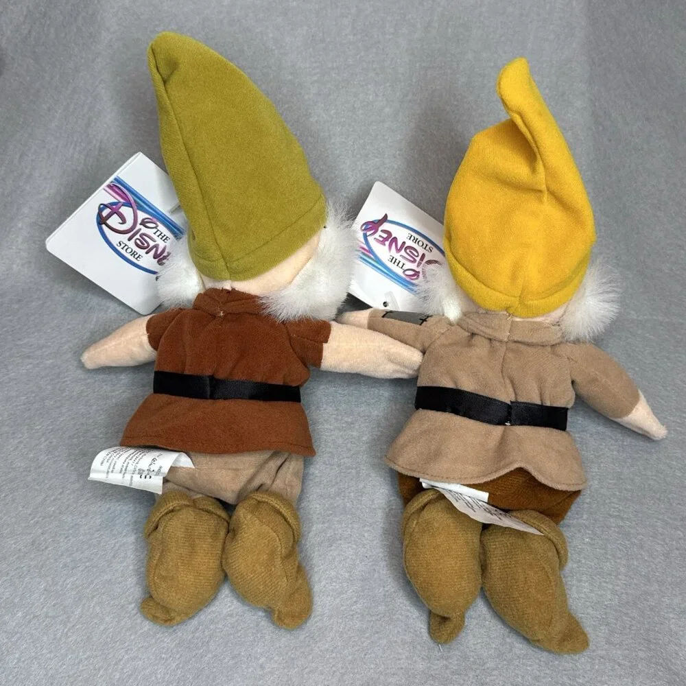 Snow White 7 Dwarfs Prince Witch Disney Store Bean Bag Plush Stuffed Set of 10 - Picture 12 of 16